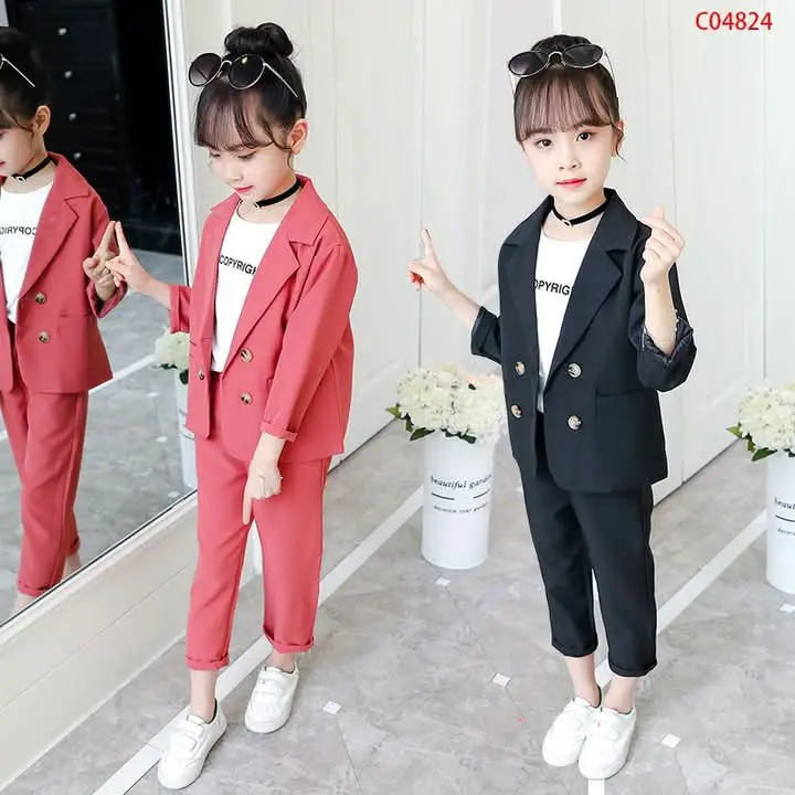 Costume et Pantalon élégants assorti pour enfants filles