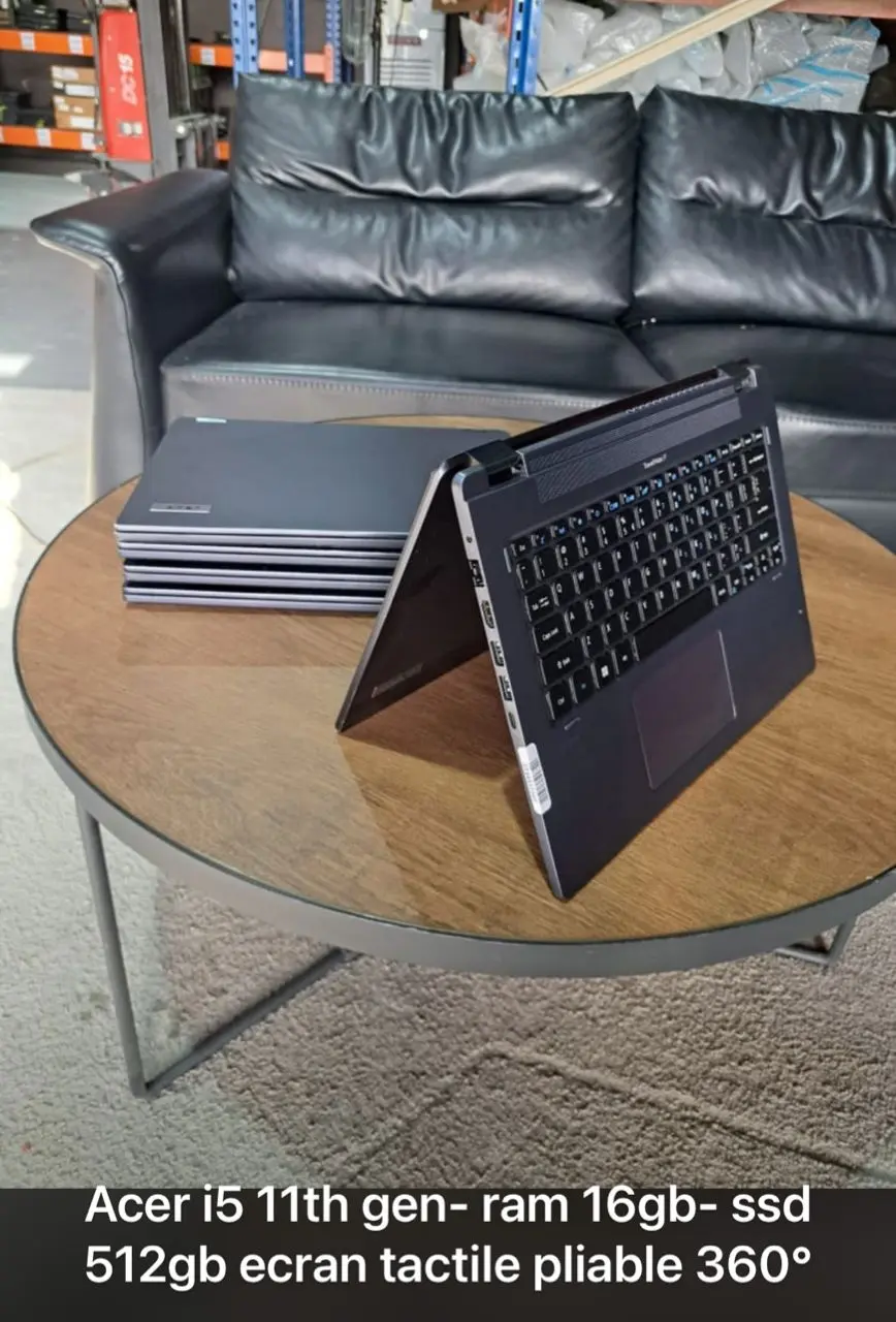 Acer Ordinateur Portable i5 11th gen- ram 16gb-ssd 512gb ecran tactile pliable 360°
