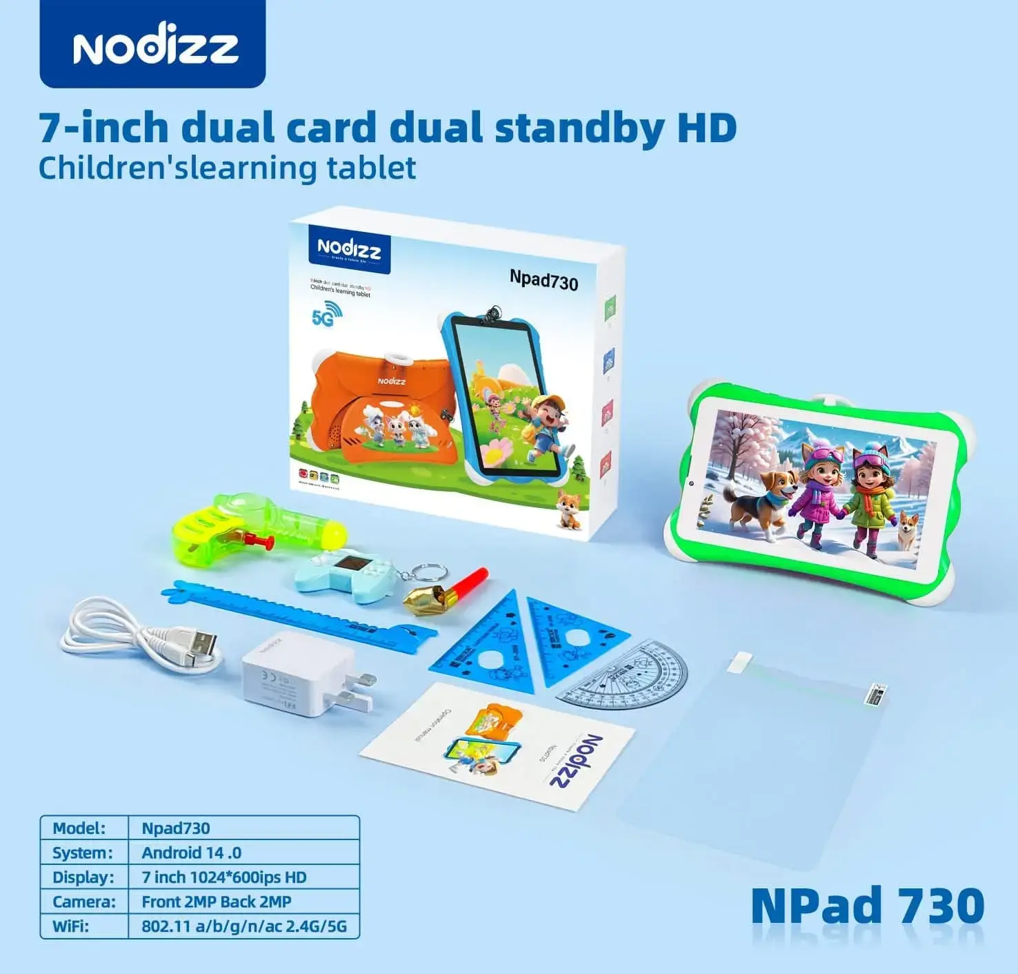 Tablette d'apprentissage pour enfants Nodizz Npad730