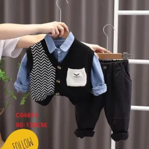 Ensemble trois pièces décontracté de style gentleman