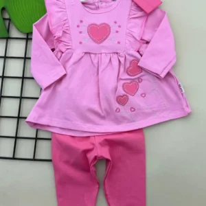 Ensemble 3 pièces rose pour bébé fille