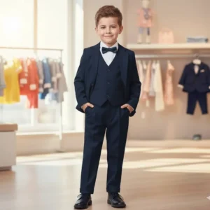 Costume trois pièces bleu marine pour enfants