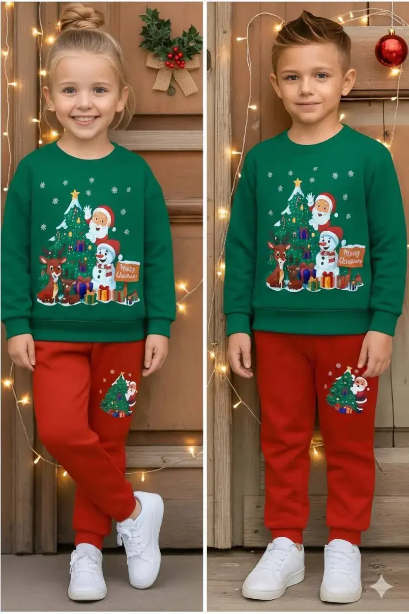 Ensemble de vêtements de Noël pour enfants assortis