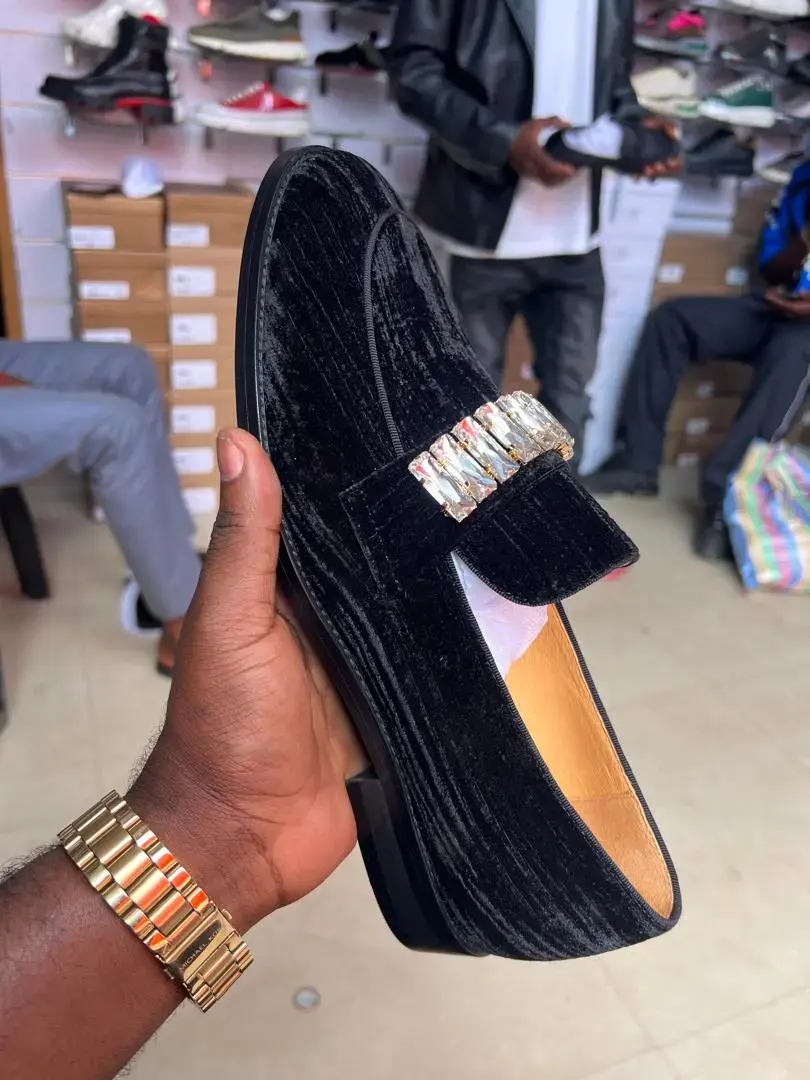 Mocassin en velours noir