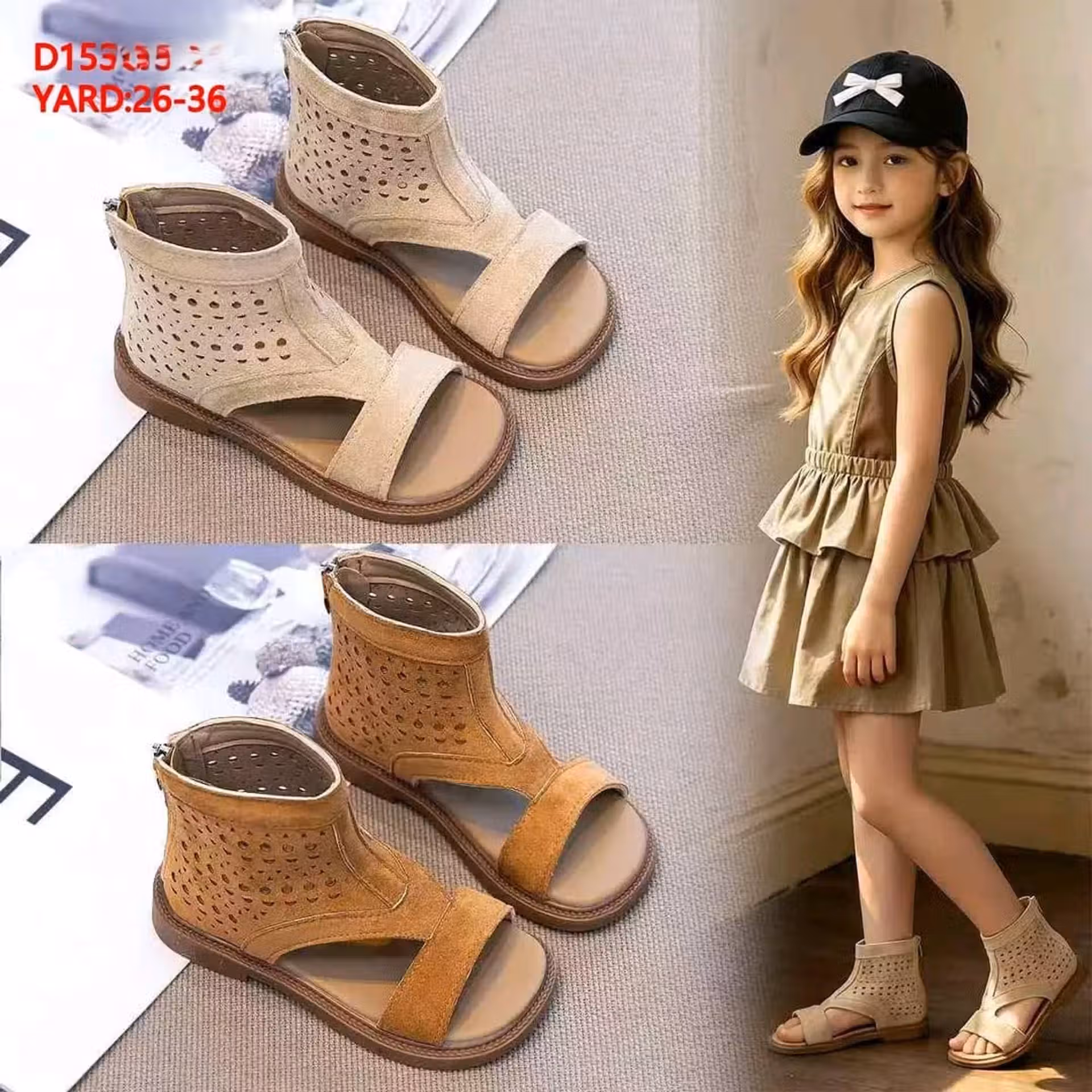Sandales spartiates montantes pour fille